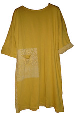 Gudrun Sjoden schönes Tunika-Kleid, 100 % Organic /Bio-Baumwolle Gelb, Größe M