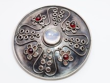 Große Vintage Brosche 925