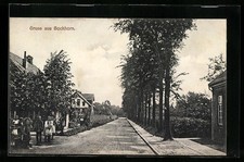 Bockhorn, Straßenpartie mit Bürgerhäusern, Ansichtskarte 1908 