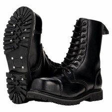 Knightsbridge-10-Loch Gothic Ranger Boots Kampfstiefel Springer Stiefel 36/3