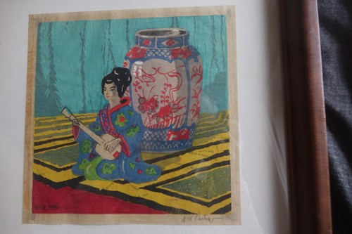 Farbholzschnitt 1934 martin - farbholzschnitt,