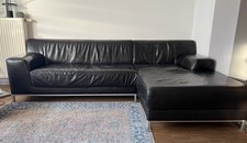 Leder Rundecke mit Ottomane