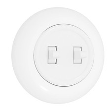 Doppel-Lichtschalter weiß