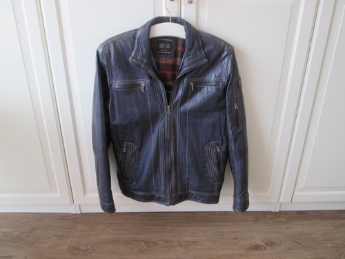 Herrenlederjacke blau 50 - herrenlederjacke,