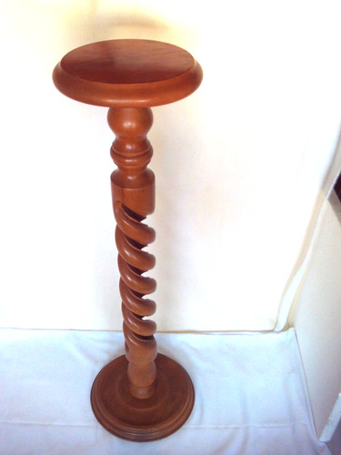Holz blumensäule gedrechselt - holz,