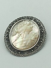 Brosche Silber Camee