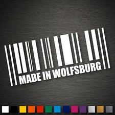 13432 Made in Wolfsburg Aufkleber 140x56mm Shocker Fun OEM JDM DUB
