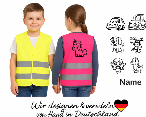 Bedruckte kinderwarnweste - bedruckte,