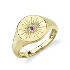 Rubin und Diamant Auge Signet
