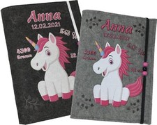 U Heft Hülle mit Namen Filz