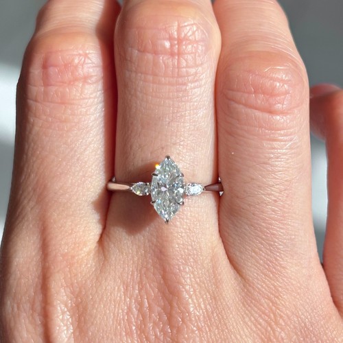 Karat marquise moissanit - 1,