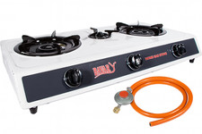 Gaskocher 2-flammig Gasherd Campingkocher Outdoor Küche Mobiles Kochfeld STARK