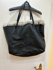 Schwarzer großer Ledershopper
