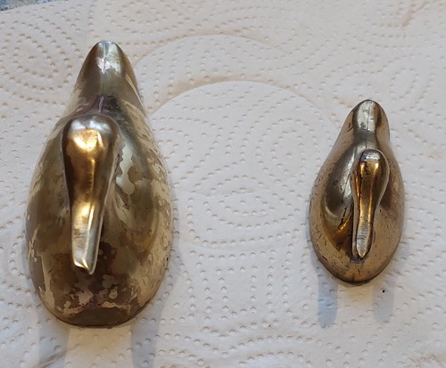 Enten aus messing groß - aus, und