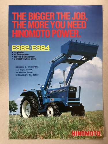 Hinomoto e382 e384 traktor - e382,