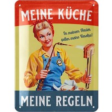 Retro Blechschild Küche