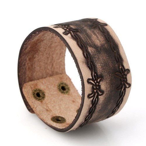 Herrenarmband kunstleder biker - kunstleder,