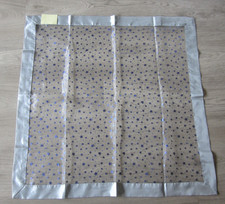 Mitteldecke  Weihnachten  Silber / Blau  Organza   80 x 80  Sterne  Durchsichtig