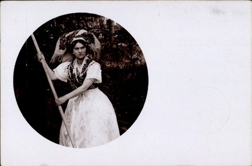 Foto spreewald junge frau - ak,