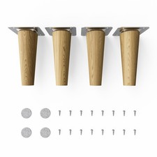 4x sossai® Holzfüße Eiche -