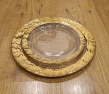 2er Set Glasteller Groß /