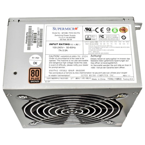 Supermicro 500w atx pws 502 - supermicro, pws-502-pq