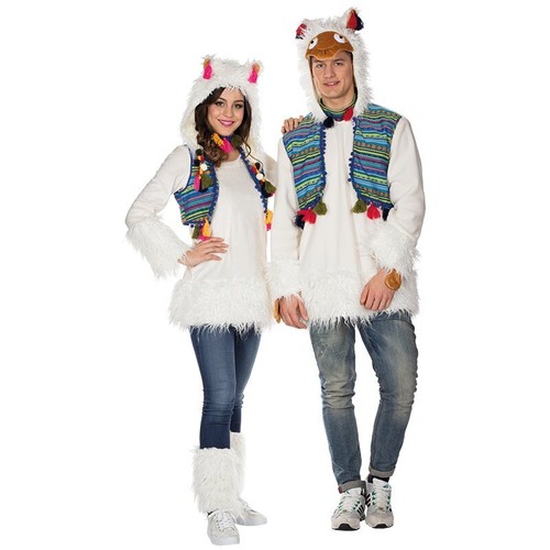 Lama tierkostüm weiß - lama,