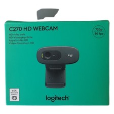 Logitech C270 Webcam, HD 720p, 60° Sichtfeld, Fester Fokus, Belichtungskorrektur