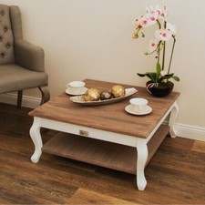 Landhaus Couchtisch mit Ablage