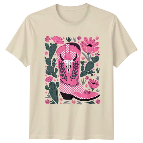 Rosa cowboystiefel totenkopf - rosa,