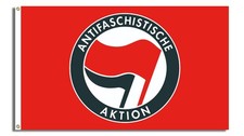 Antifa Flagge 150x90cm Antifaschistische Aktion Fahne Banner Demo Fanartikel NEU