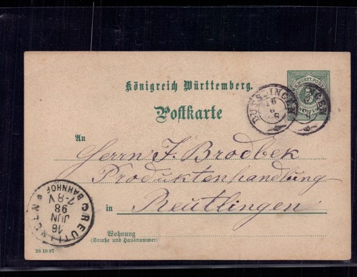 Württemberg ganzsache - württemberg,