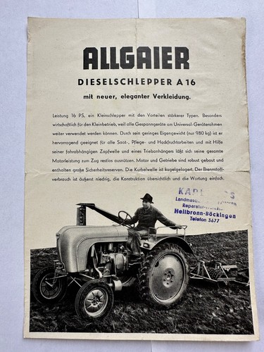 Prospekt allgaier a16 - prospekt,