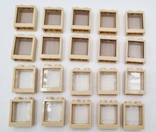 Lego Fenster Beige Tan 1x2x2 +