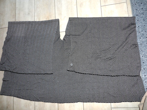 Schwarz weißer strickponcho - schwarz-weißer,