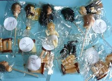 Alte Wachskopf-Krippenfiguren mit Wachs Jesuskind Köpfe Arme Beine für 8 Figuren