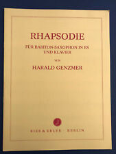Rhapsodie für Bariton-Saxophon in Es & Klavier, Harald Genzmer