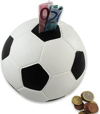 HMF Spardose Fußball Lederoptik Ø15cm schwarz/weiß Sparbüchse Geldsammler