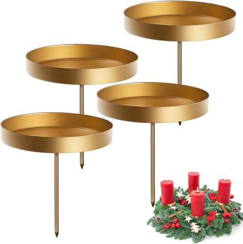Gold kerzenhalter adventskranz - gold,