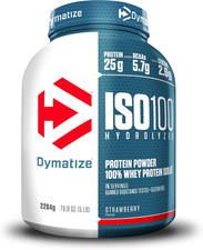 Dymatize ISO 100 2264g Erdbeere – Hydrolyzed Whey Isolat Proteinpulver