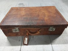 alter Lederkoffer Reisekoffer Vintage-Koffer Oldtimer  Cabrio Deko Farbe  cognac