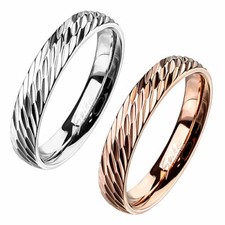 Herren & Damen Schmuck Rillen Ehe Ring Partnerring Verlobungsring Fingerring