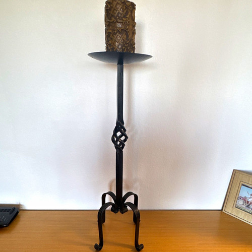 Schwarzer metall kerzenhalter - schwarzer, metall-kerzenhalter