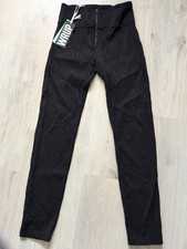 Push up-Hose Freddy WR.UP® Skinny Glitzer Streifen High Waist schwarz WoW Gr.M