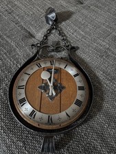 Junghans Alte Wanduhr Schmiedeeisern Kiefer  369/7027 Gebraucht Batterie