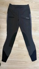 1 x Reitleggins Gr. S  Reithose Decathlon grau Handytasche Pferd Horse Reiten