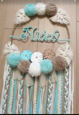 Traumfänger mit Namen und LED,Blumen ,Geburt, Taufe,kinderzimmer