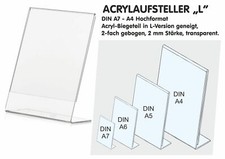L-Aufsteller Thekenaufsteller Menühalter Kartenhalter Theke Tisch Messe Ständer