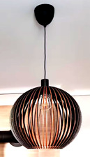 Nordestic Holzlampe -Forseti skandinavische Hängelampe Esstisch H30cm Ohne Lampe