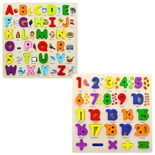 Pädagogisches Lernbuch Buchstaben Spielzeug für Vorschulalphabet & Zahlentafel